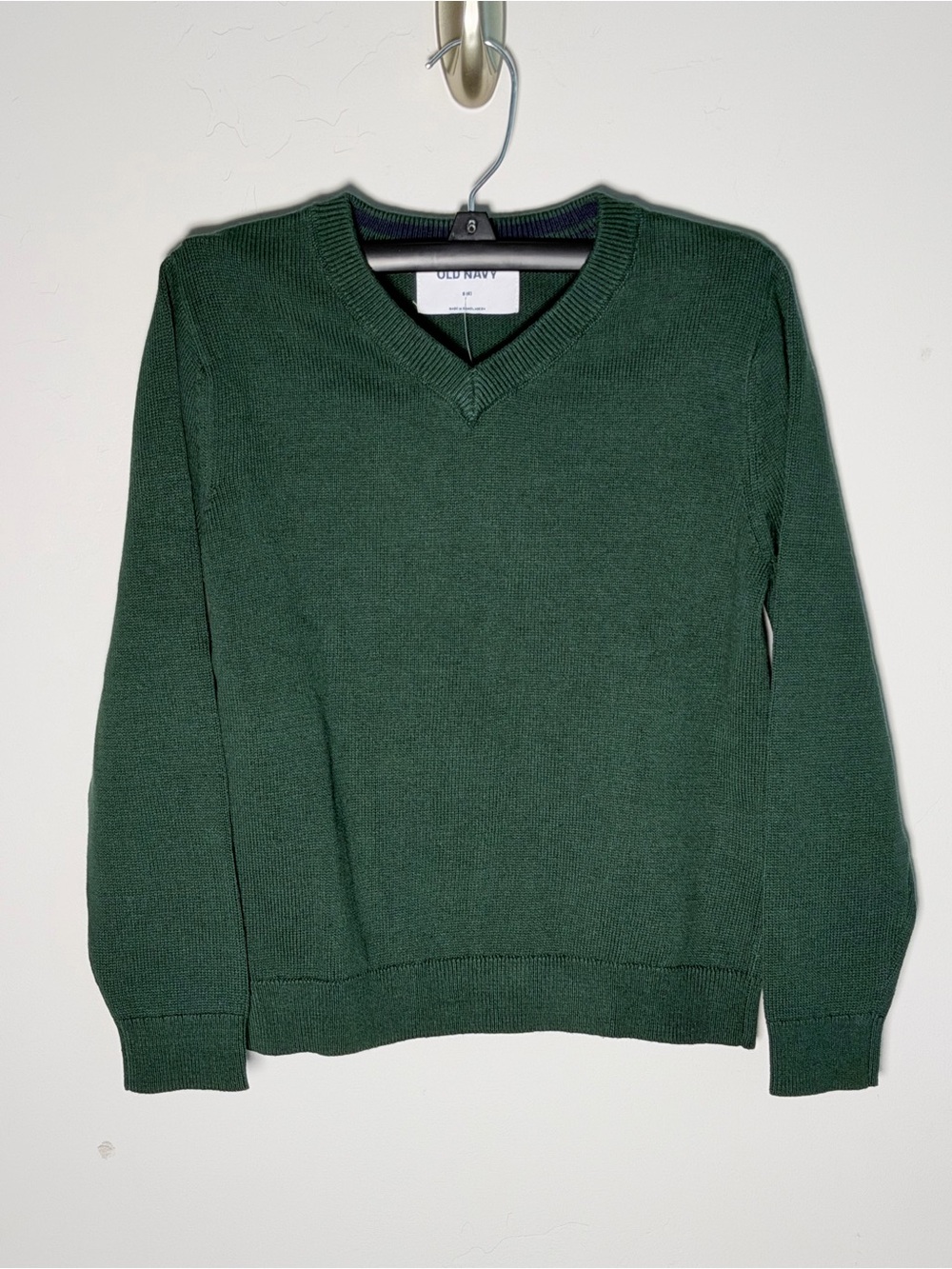 Old Navy Forest Green V-Neck Sweater NWT Great for Holidays Christmas Picture